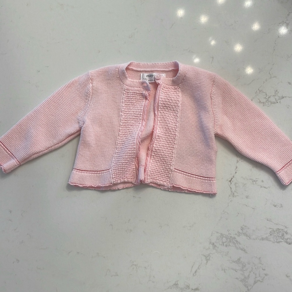 Pink one button cardigan